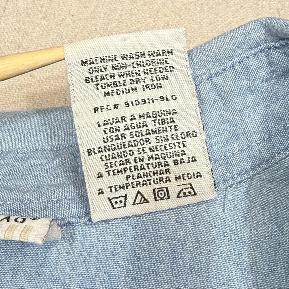 White Stag Woman - Light Blue Denim Shirt - Size 2X (18W/20W) - Picture 7 of 12